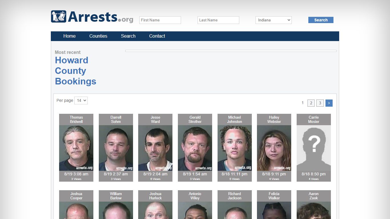 Howard County Arrests and Inmate Search